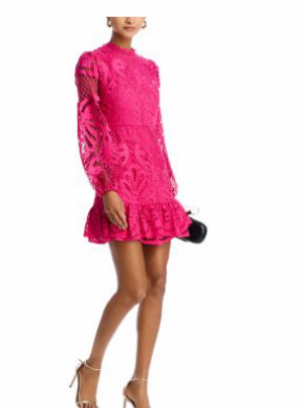 Aqua pink Lace Mini Dress